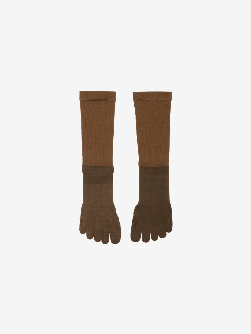 Paper Fiber 5-toe Mid Cut Socks