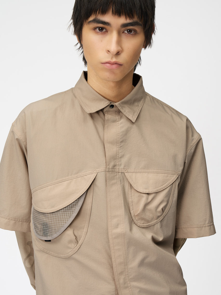 Goldwin 0 S/S Asymmetric Camp Shirt
